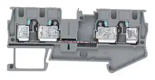 8WH6004-0AG00: DIN Rail Mount Terminal Block, Grey, 4 Ways, 24 AWG, 10 AWG, 4 mm², Clamp, 32 A