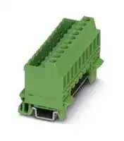 1788729: DIN Rail Mount Terminal Block, Plug-in Block, 2 Ways, 24 AWG, 12 AWG, 2.5 mm², Screw, 12 A