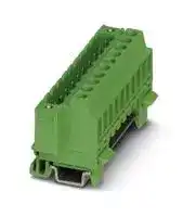 1788952: DIN Rail Mount Terminal Block, Plug-in Block, 2 Ways, 24 AWG, 12 AWG, 2.5 mm², Screw, 12 A