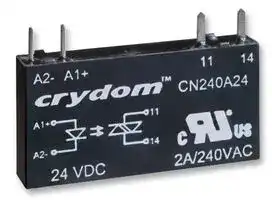 CN240A05: Solid State Relay, CN Series, Mini SIP, SPST-NO, 2 A, 280 VAC, PCB, Through Hole, Zero Crossing