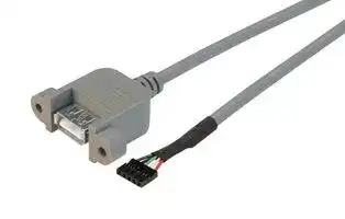 UPMA5-2MM-1M: USB Cable, Type A Receptacle to Board-In Crimp Terminal, 1 m, 3.3 ft, Grey