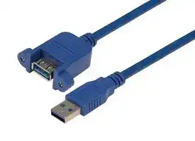 UPMAA-30-2M: USB Cable, Type A Plug to Type A Receptacle, 2 m, 6.6 ft, USB 3.0, Blue