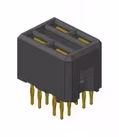 10028916-4444P00LF: Connector, AirMax Series, 4 Contacts, 6 mm, Receptacle, Press Fit, 2 Rows