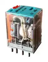 DX2-2012-23-1012-WTL: Power Relay, DPDT, 12 VDC, 10 A, DX2 Series, Socket, Non Latching