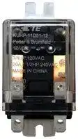 KUHP-11D51-12: Power Relay, DPDT, 12 VDC, 20 A, KUHP Series, Panel Mount, Non Latching