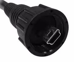 NUB-20AFMM-SL7A01: USB Cable, Overmolded, Mini Type B Plug to Free End, 1 m, 3.3 ft, USB 2.0, Black