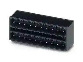 1734280: Terminal Block, Double-Level, Header, 5 mm, 2 Ways, 12 A, 400 V, Through Hole Right Angle
