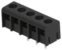 1546833-5 .: Panel Mount Barrier Terminal Block, 1 Row, 5 Ways, 22 AWG, 14 AWG, 9.53 mm, 15 A