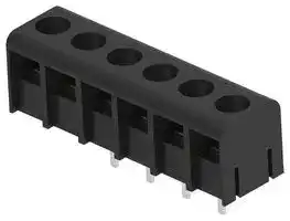 1546833-6 .: Panel Mount Barrier Terminal Block, 1 Row, 6 Ways, 22 AWG, 14 AWG, 9.53 mm, 15 A