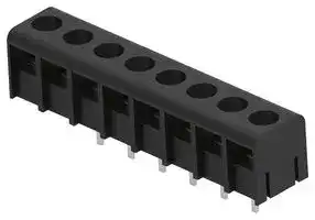 1546833-8 .: Panel Mount Barrier Terminal Block, 1 Row, 8 Ways, 22 AWG, 14 AWG, 9.53 mm, 15 A