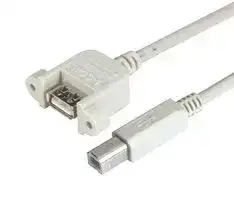 UPMAB-4M: USB Cable, USB Type A Receptacle to USB Type B Plug, 4 m, 13.1 ft, USB 2.0, Light Grey
