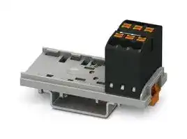 3273014: Panel Mount Barrier Terminal Block, Black, 24 A, 690 V, 6 Pole, Push In, 12 AWG