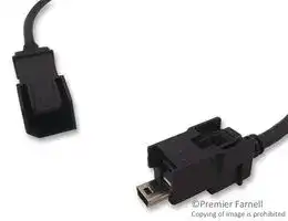 111005-1010: USB Cable, Mini Type B Plug to Mini Type B Receptacle, 500 mm, 19.7 ", USB 2.0, Black
