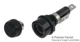 BK/HKP-BBHH-R: FUSE HOLDER, 1/4" X 1-1/4", 250V, PANEL