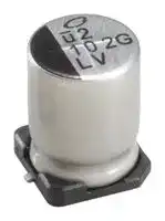 ULV2G100MNL1GS: SMD Aluminium Electrolytic Capacitor, Radial Can - SMD, 10 µF, 400 V, 10000 hours @ 105°C, Polar