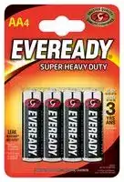 E300781900: Battery, 1.5 V, AA, Zinc Chloride, Raised Positive and Flat Negative, 4