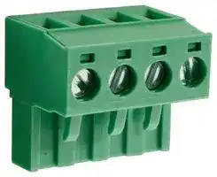 CTBP9208/4: Pluggable Terminal Block, 5.08 mm, 4 Ways, 28 AWG, 14 AWG, 1.5 mm², Clamp