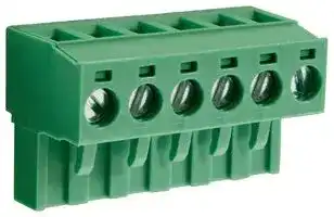 CTBP9208/6: Pluggable Terminal Block, 5.08 mm, 6 Ways, 28 AWG, 14 AWG, 1.5 mm², Clamp