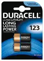 DL123AB1 ULTRA M3: Battery, Pack of 2, 3 V, 2/3A, Lithium Manganese Dioxide, 1.5 Ah, Raised Positive and Flat Negative