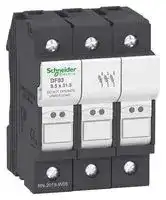 DF83: Fuse Carrier, TeSys DF Series, 3P, 25 A, 400 VAC, 8.5 mm X 31.5 mm