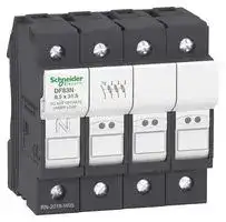 DF83N: Fuse Carrier, TeSys DF Series, 3P+N, 25 A, 400 VAC, 8.5 mm X 31.5 mm