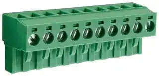 CTBP9208/10: Pluggable Terminal Block, 5.08 mm, 10 Ways, 28 AWG, 14 AWG, 1.5 mm², Clamp