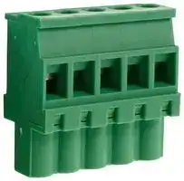 CTBP92VJ/5S: Pluggable Terminal Block, 5.08 mm, 5 Ways, 28 AWG, 14 AWG, 1.5 mm², Clamp