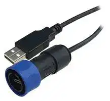 PXP4040/B/2M00: USB Cable, IP66/IP68/IP69K, Shielded, Type A Plug to Micro Type B Plug, 2 m, 6.6 ft, USB 2.0