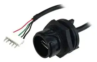 PXP4043/B: USB Cable, IP66/IP68/IP69K, Shielded, Type A Plug to Micro Type B Plug, 160 mm, 6.3 ", USB 2.0