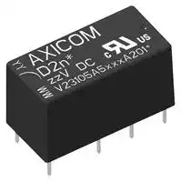 V23105A5006A201: Signal Relay, 9 VDC, DPDT, 3 A, D2n/V23105 Series, Through Hole, Non Latching