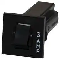W28-XQ1A-3: Thermal Circuit Breaker, W28 Series, 3 A, 1 Pole, 32 V, 250 V, Panel