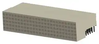 100145-1: Connector, 125 Contacts, 2 mm, Receptacle, Press Fit, 5 Rows