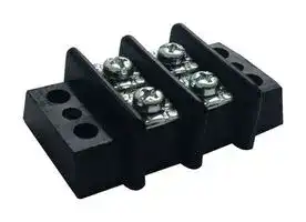 MC001344: Panel Mount Barrier Terminal Block, M4 Screw, 2 Row, 2 Ways, 22 AWG, 10 AWG, 14 mm, 30 A