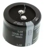 380LX103M035A012: Electrolytic Capacitor, 10000 µF, 35 V, ± 20%, Snap-In, 3000 hours @ 85°C