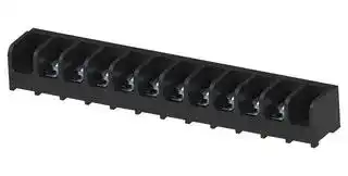 2-1546686-5 .: Panel Mount Barrier Terminal Block, 1 Row, 10 Ways, 22 AWG, 12 AWG, 9.53 mm, 25 A