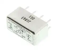 HFW1201K45M..: Signal Relay, Half Size, 26.5 VDC, DPDT, 2 A, HFW Series, Through Hole, Non Latching