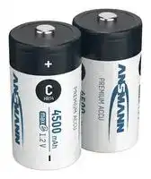 5035352: Rechargeable Battery, MAX-E, Pack of 2, 1.2 V, Nickel Metal Hydride, 4.5 Ah, C