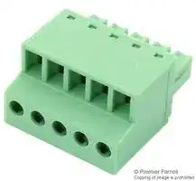 1850699: Pluggable Terminal Block, 3.81 mm, 5 Ways, 28 AWG, 16 AWG, 1.5 mm², Screw