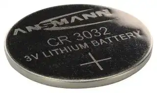 1516-0013: Battery, 3 V, 3032, Lithium Manganese Dioxide, 550 mAh, Pressure Contact, 30 mm