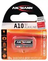 1510-0006: Battery, 9 V, A10, Alkaline, 56 mAh, Raised Positive and Flat Negative, 10.3 mm