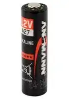 1516-0001: Battery, 12 V, A27, Alkaline, 20 mAh, Raised Positive and Flat Negative, 1