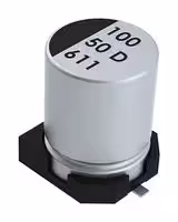 EDH336M100S9MAA: SMD Aluminium Electrolytic Capacitor, Radial Can - SMD, 33 µF, 100 V, 2000 hours @ 105°C, Polar