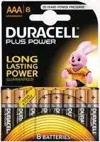 5000394018549: Battery, Plus Power With Duralock, Pack of 8, 1.5 V, AAA, Alkaline