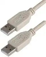 PSG91428: USB Cable, Type A Plug to Type A Plug, 1 m, 3.28 ft, USB 2.0, Grey