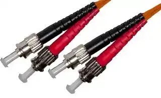 005-602-010-01B: Fibre Optic Cable, Multimode, 125 µm, ST-ST, 3.28 ft/1 m