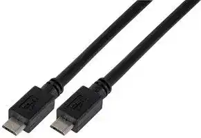 PSG91467: USB Cable, Micro Type B Plug to Micro Type B Plug, 2 m, 6.6 ft, USB 2.0, Black