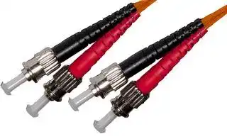 005-647-010-01B: Fibre Optic Cable, Multimode, 125 µm, ST-ST, 3.28 ft/1 m