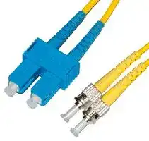 005-908-010-01B: Fibre Optic Cable, Singlemode, 125 µm, SC-ST, 3.28 ft/1 m
