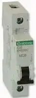 6HS20C: Thermal Magnetic Circuit Breaker, Loadstar C Curve Series, 20 A, 1 Pole, 230 VAC, DIN Rail