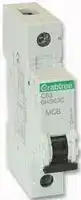 6HS63C: Thermal Magnetic Circuit Breaker, Loadstar C Curve Series, 63 A, 1 Pole, 230 VAC, DIN Rail